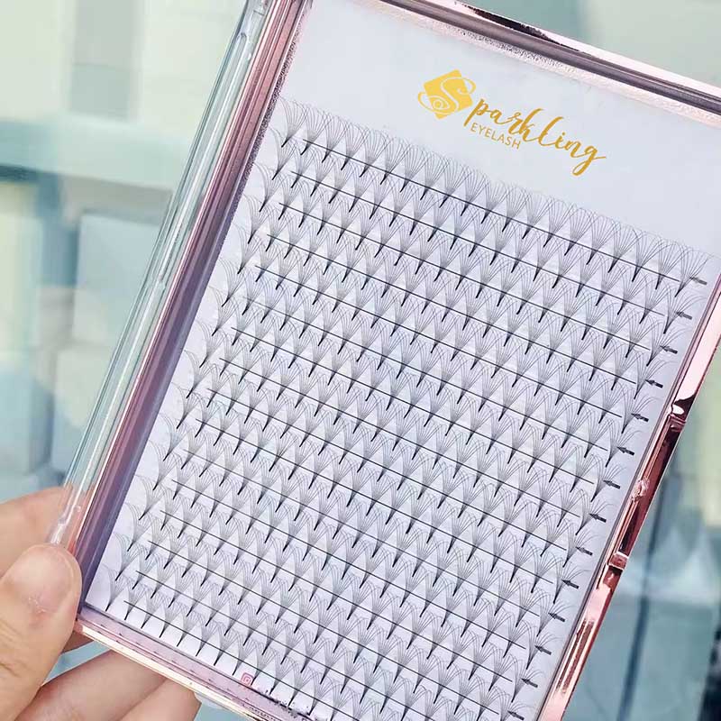 10டி ப்ரீமேட் ஃபேன்கள் 0.07மிமீ சி கர்ல் 9-14மிமீ மிக்ஸ் ட்ரே
