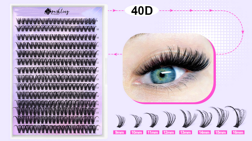 பஞ்சுபோன்ற 40D லாஷ் கிளஸ்டர்களைப் பயன்படுத்தி DIY லேஷ் நீட்டிப்புகளுடன் கவர்ச்சியான லேஷைப் பெறுங்கள்